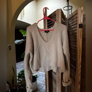 VICI cropped V neck sweater. Worn once.
